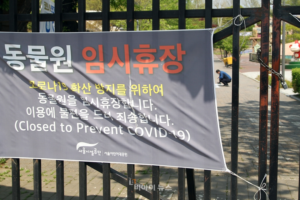 5월 1일 재개장을 앞둔 동물원은 관람객 맞을 준비가 한창이다.